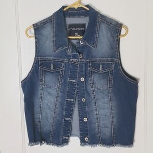 Maurices Denim vest size XL